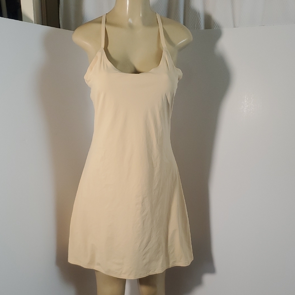 Outdoor Voices The Exercise Dress in Toscana Cream Sleeveless Dress Size XL